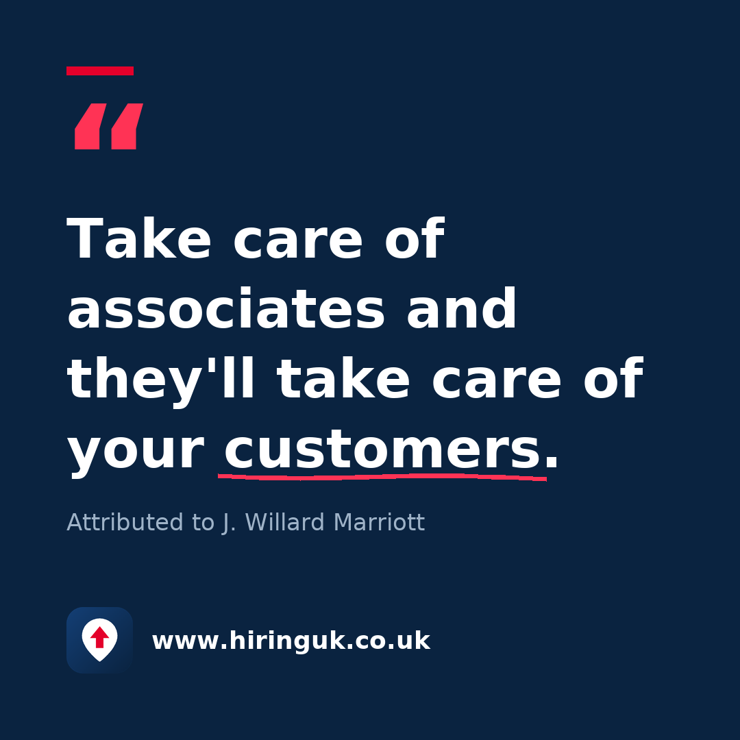 Quote card: Take care of associates and they'll take care of your customers.