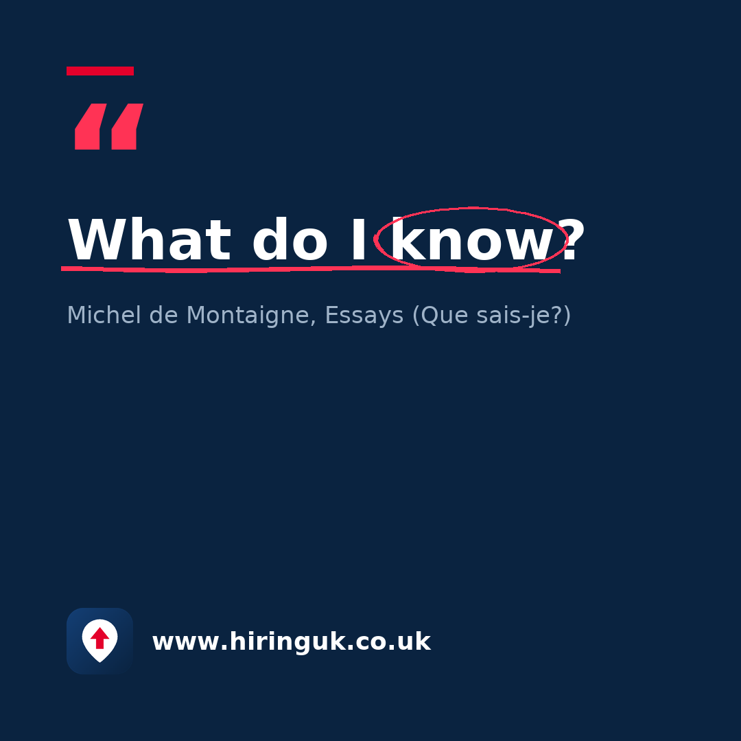 Quote card: What do I know?