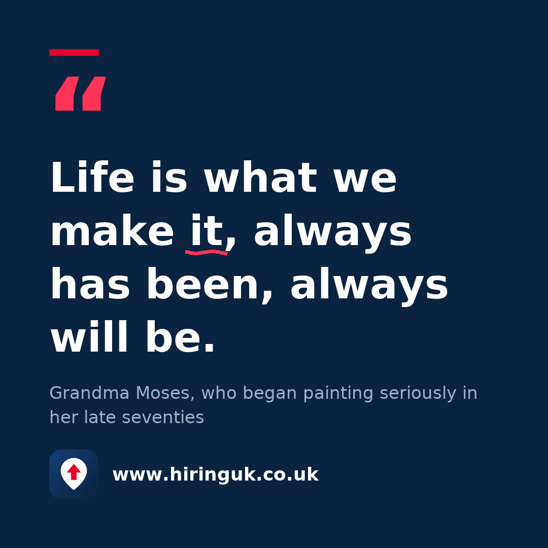 Quote card: Life is what we make it, always has been, always will be.