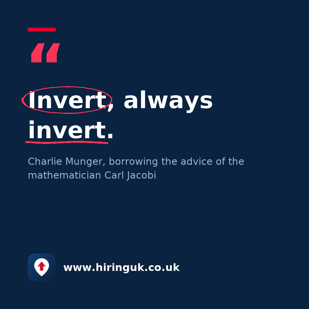Quote card: Invert, always invert.