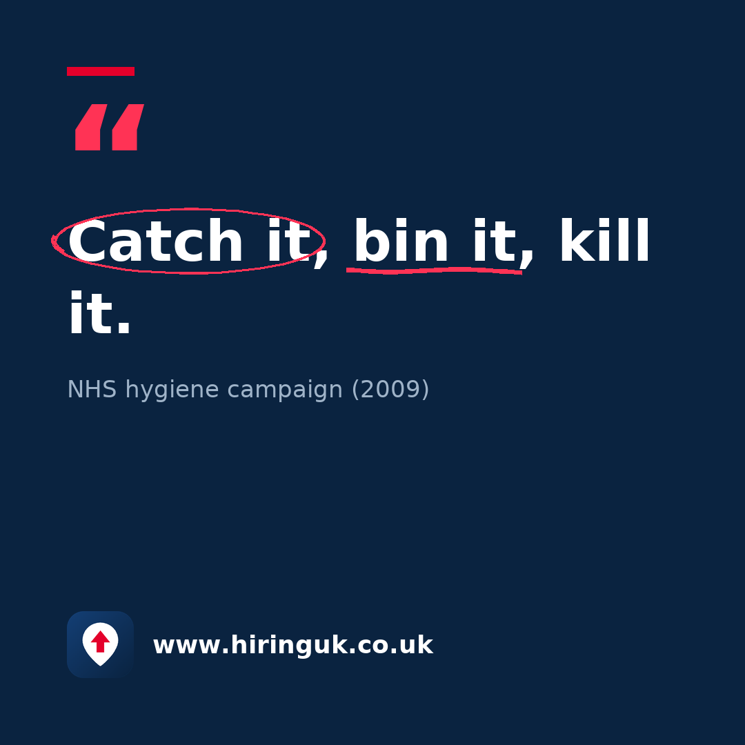 Quote card: Catch it, bin it, kill it.