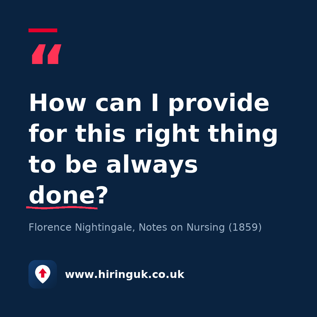 Quote card: How can I provide for this right thing to be always done?