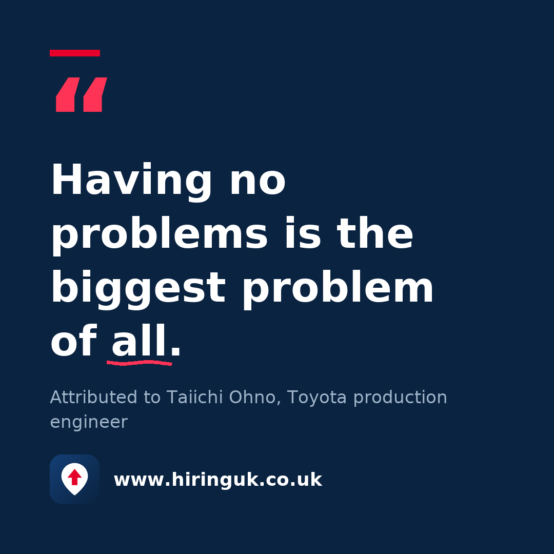 Quote card: Having no problems is the biggest problem of all.