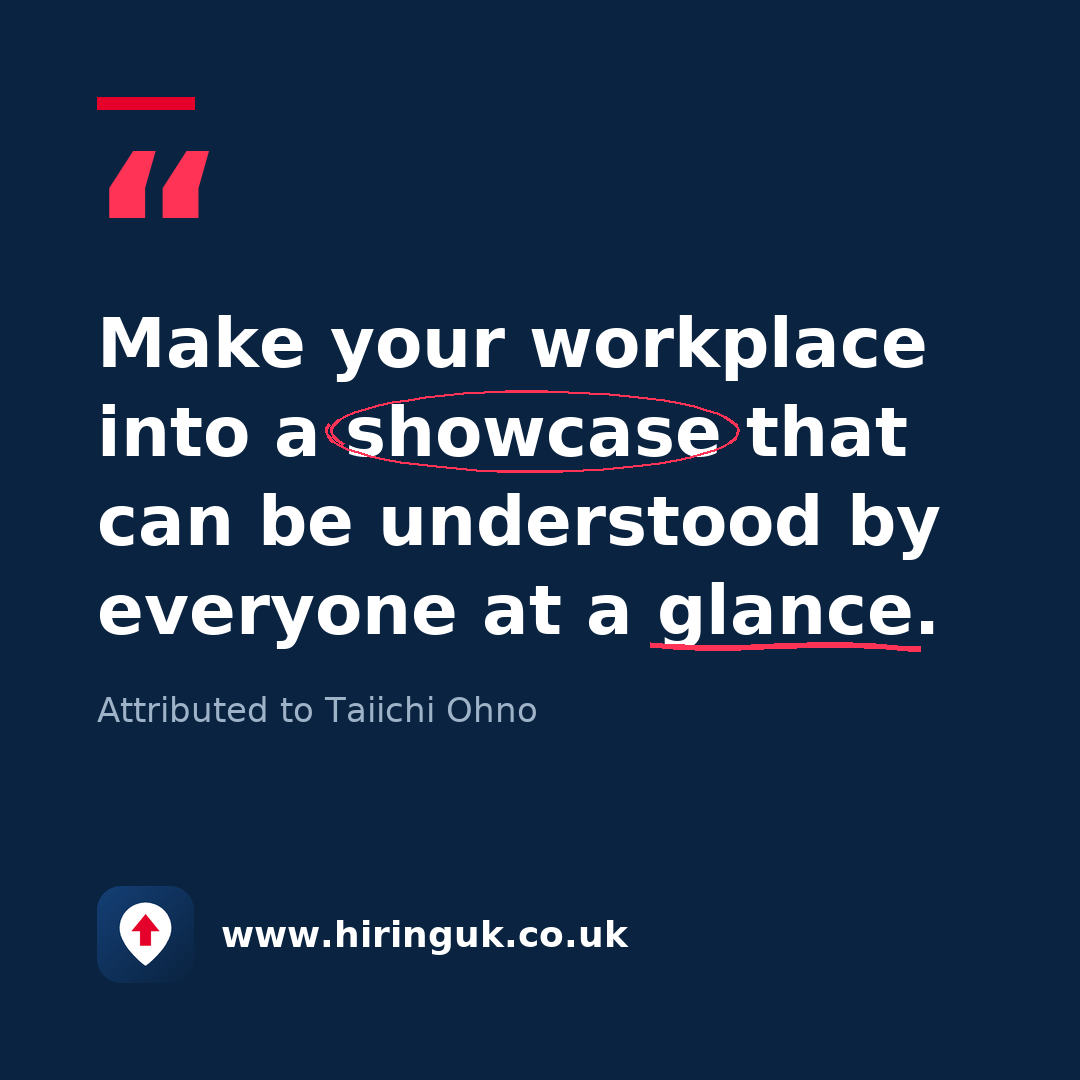 Quote card: Make your workplace into a showcase that can be understood by everyone at a glance.