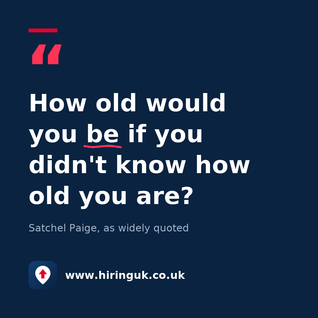 Quote card: How old would you be if you didn't know how old you are?