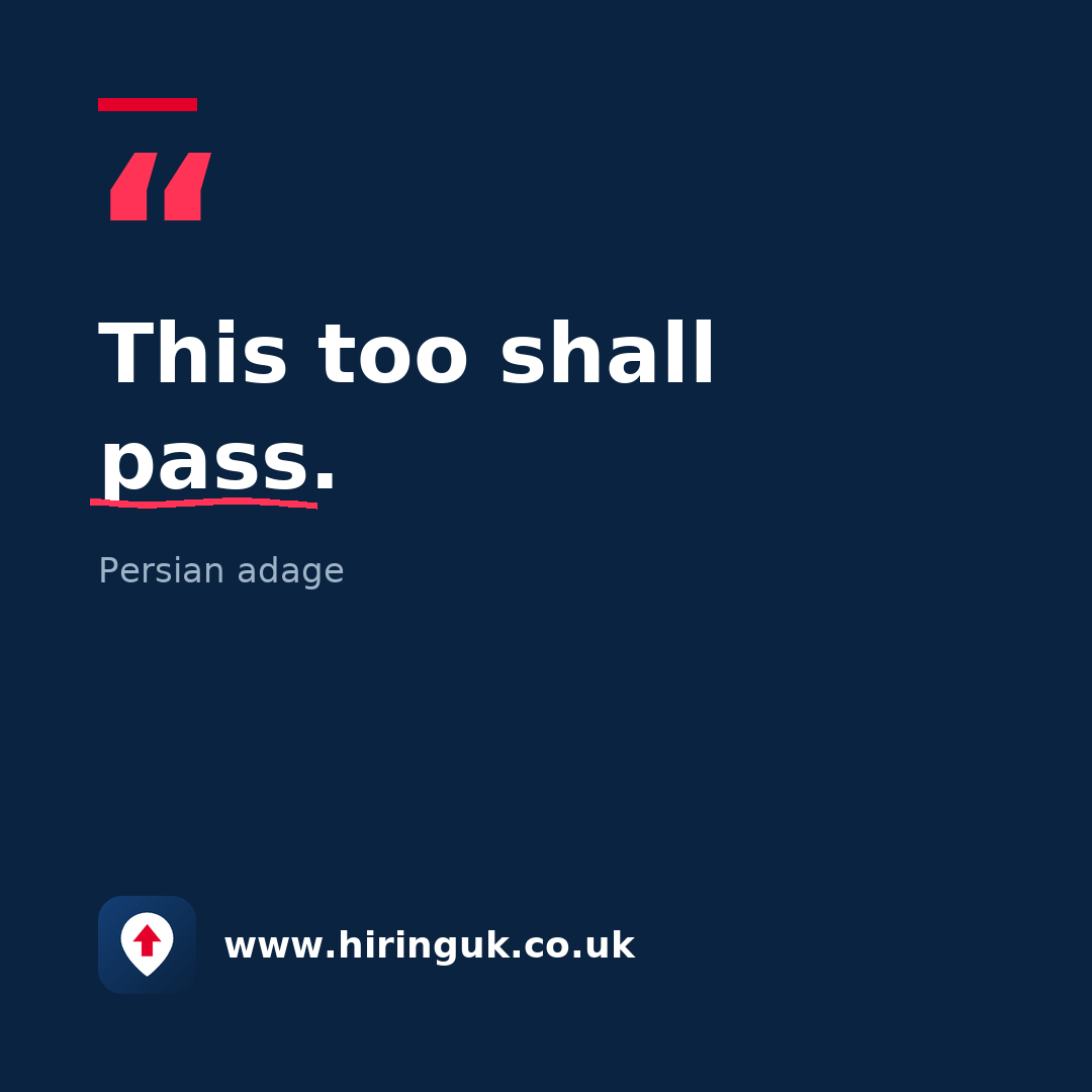 Quote card: This too shall pass.