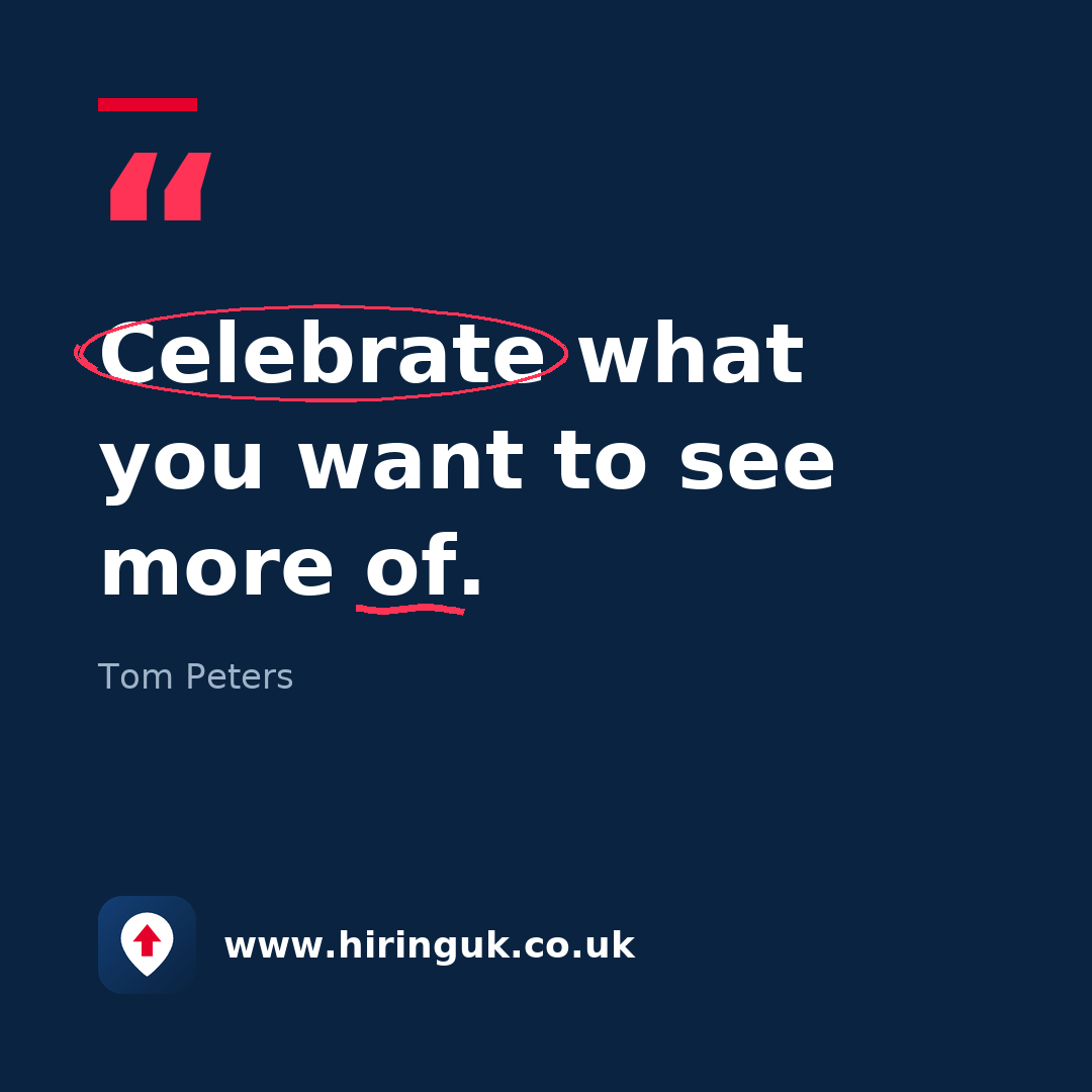 Quote card: Celebrate what you want to see more of.