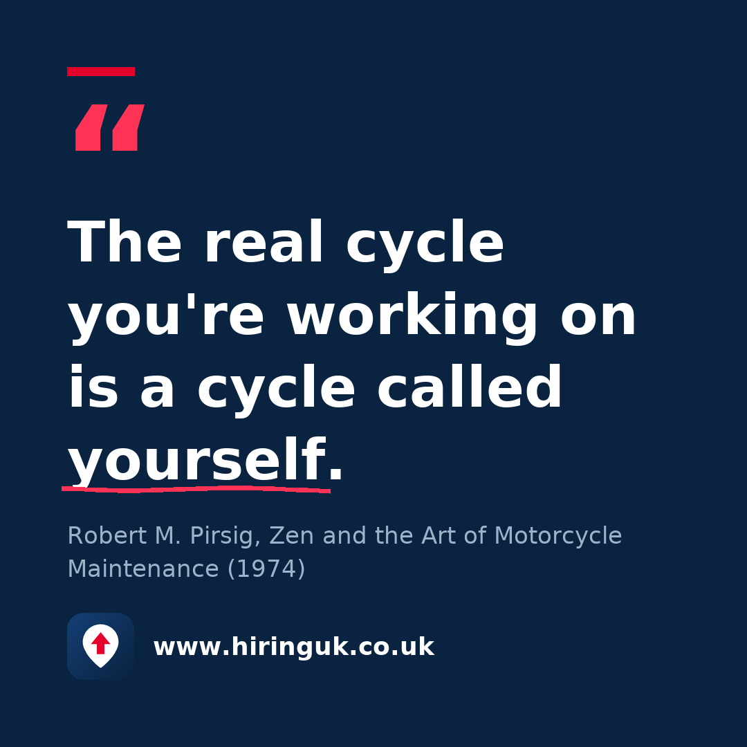 Quote card: The real cycle you're working on is a cycle called yourself.