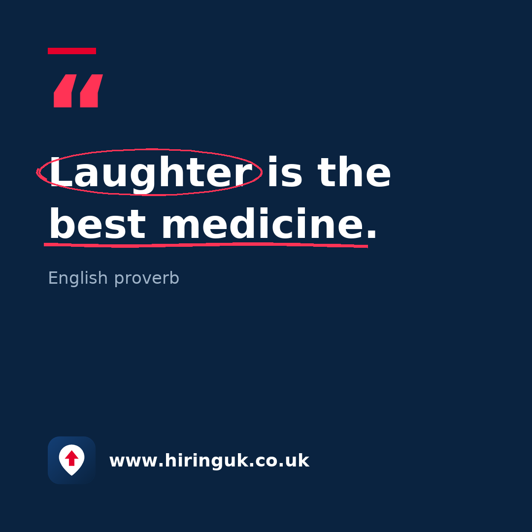 Quote card: Laughter is the best medicine.