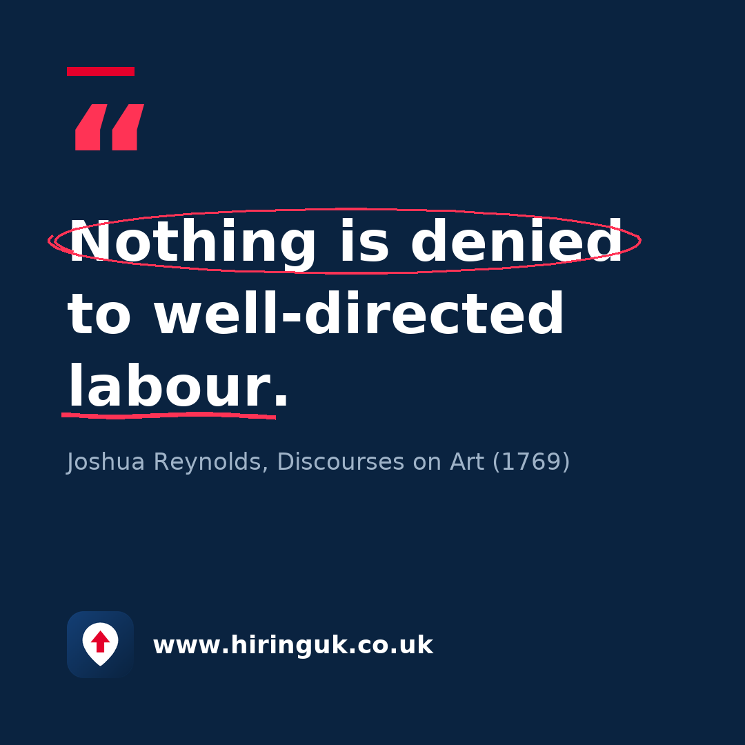 Quote card: Nothing is denied to well-directed labour.