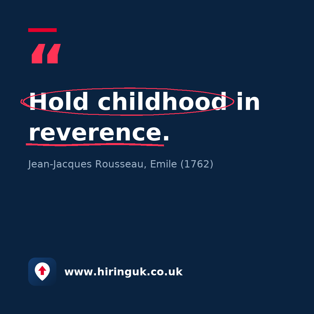 Quote card: Hold childhood in reverence.