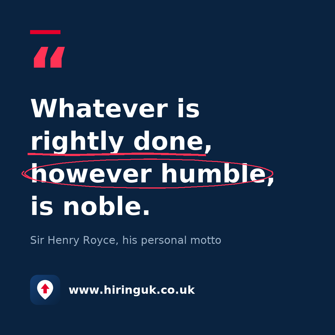 Quote card: Whatever is rightly done, however humble, is noble.
