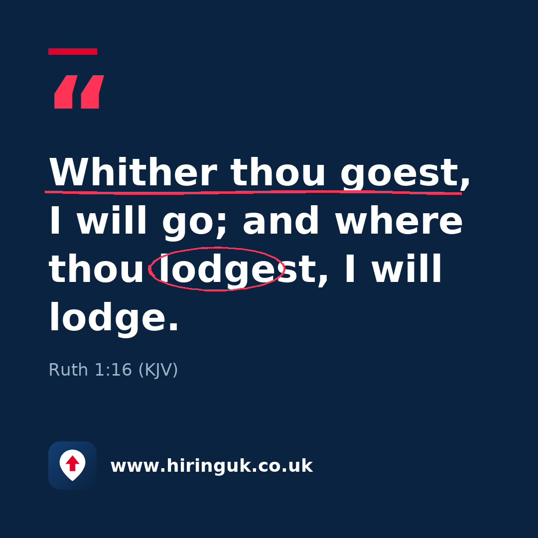 Quote card: Whither thou goest, I will go; and where thou lodgest, I will lodge.