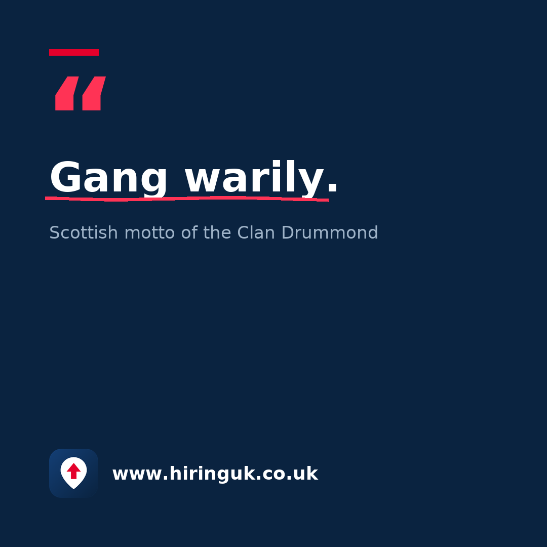 Quote card: Gang warily.