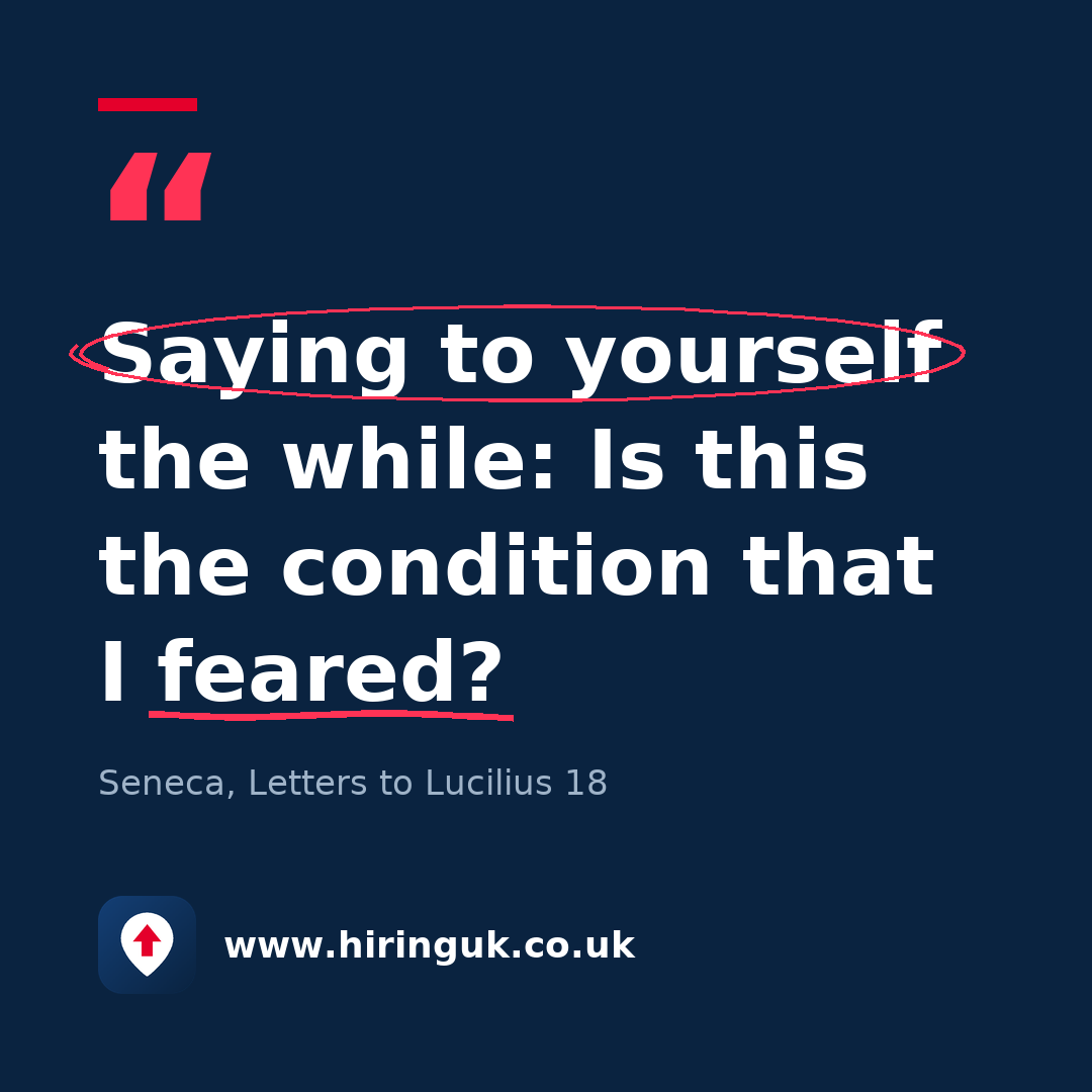 Quote card: Saying to yourself the while: Is this the condition that I feared?