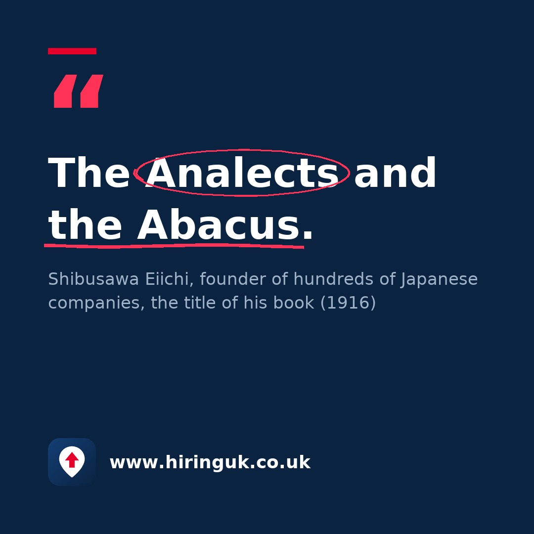 Quote card: The Analects and the Abacus.