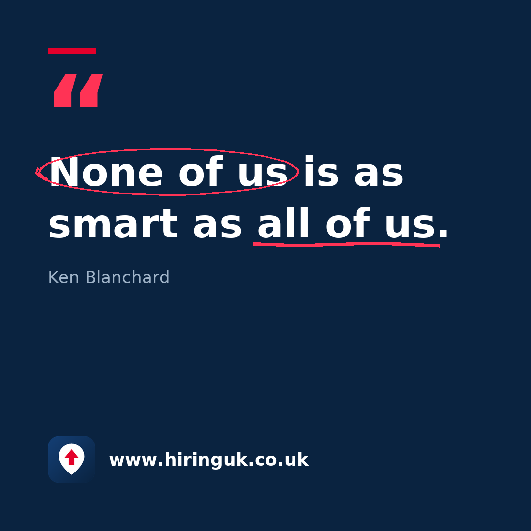 Quote card: None of us is as smart as all of us.