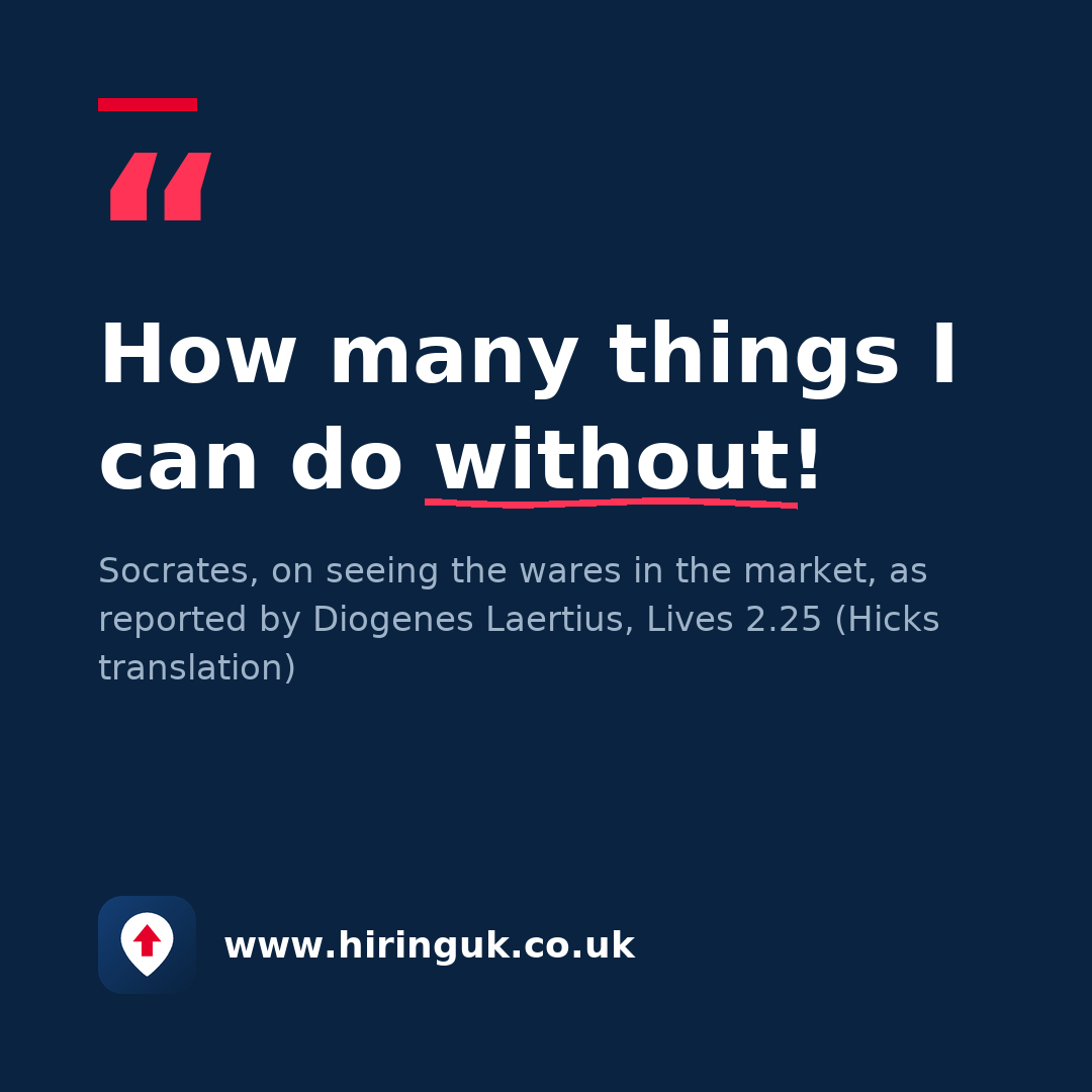 Quote card: How many things I can do without!