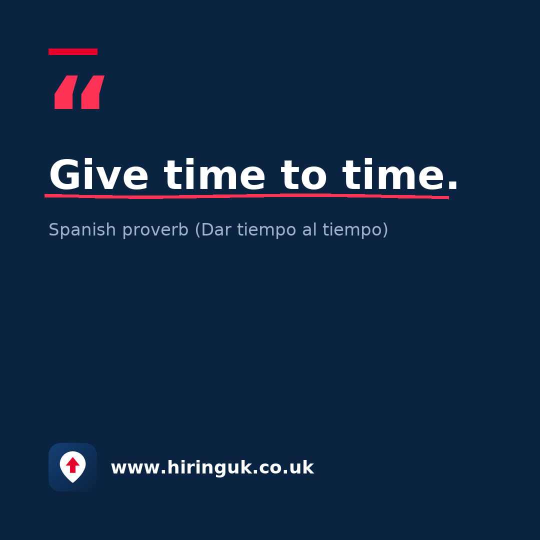 Quote card: Give time to time.