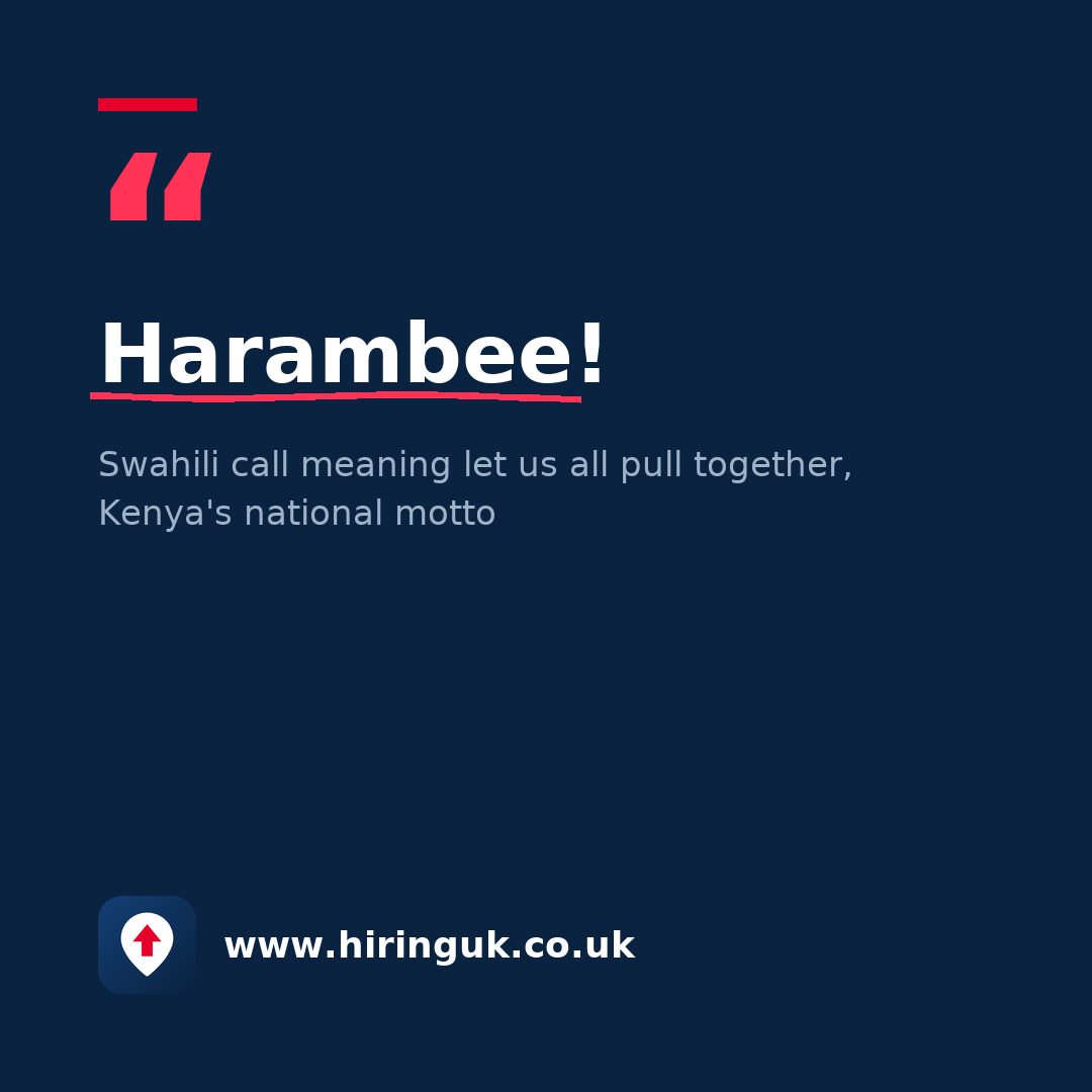 Quote card: Harambee!