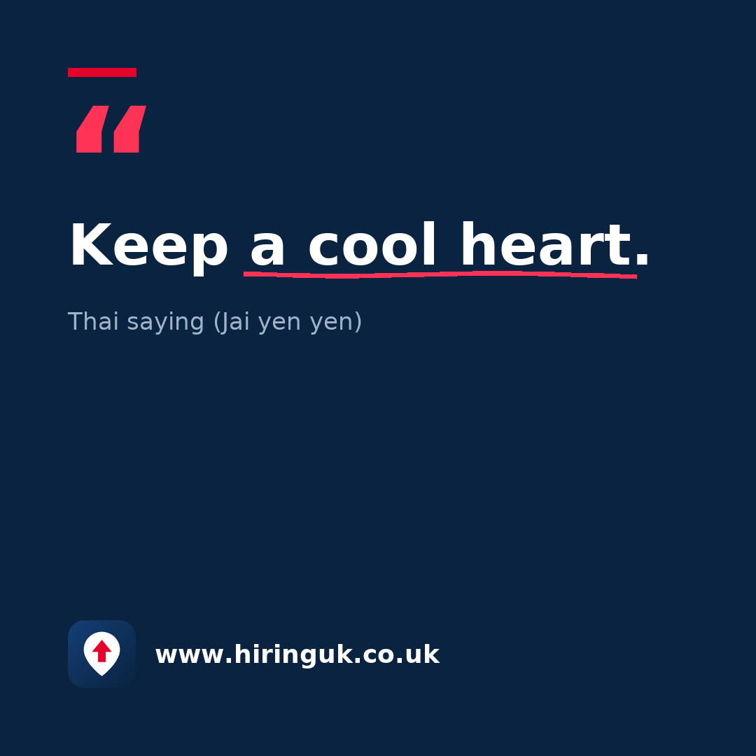 Quote card: Keep a cool heart.