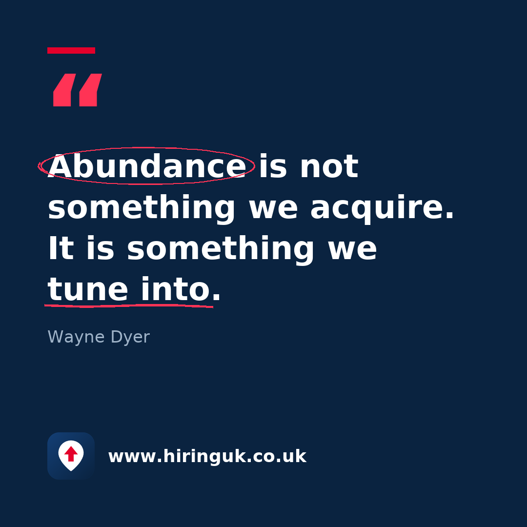 Quote card: Abundance is not something we acquire. It is something we tune into.