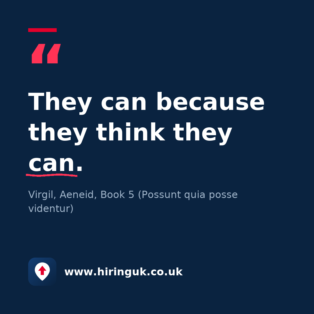 Quote card: They can because they think they can.