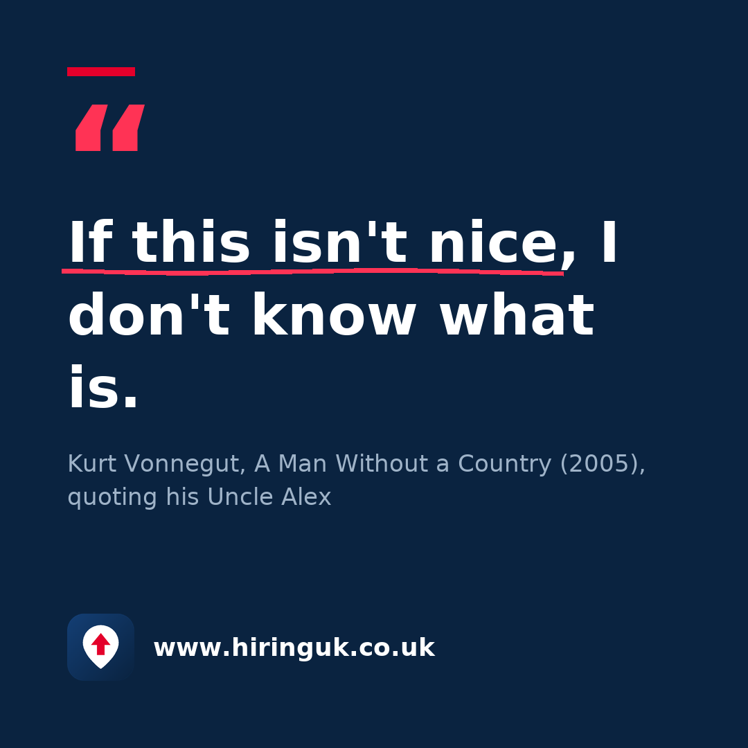 Quote card: If this isn't nice, I don't know what is.
