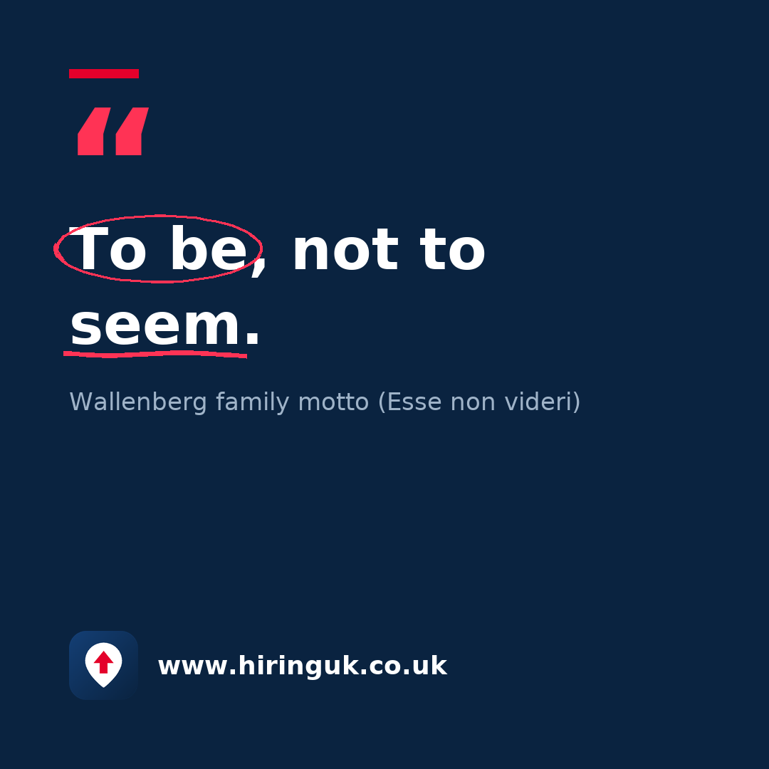 Quote card: To be, not to seem.