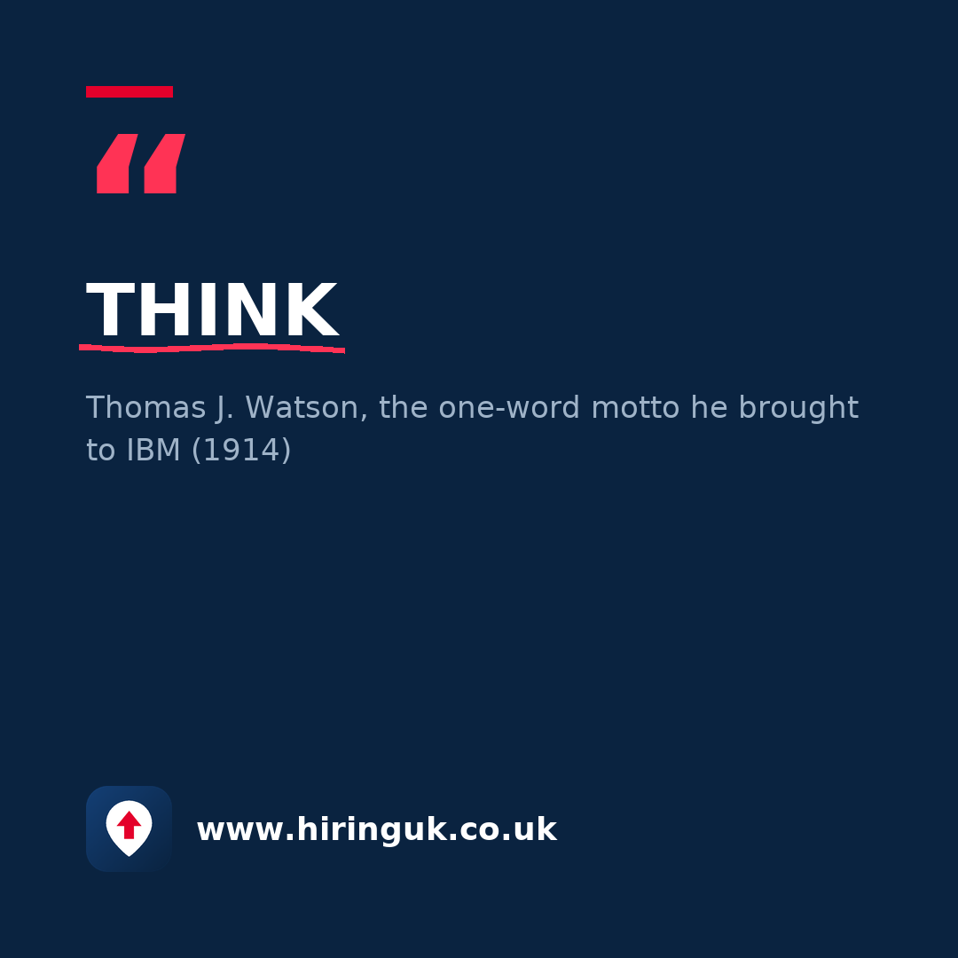 Quote card: THINK