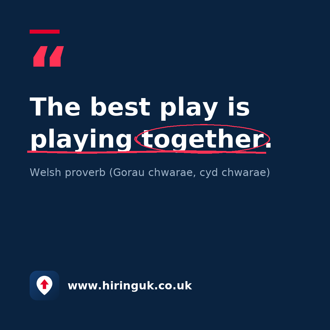 Quote card: The best play is playing together.