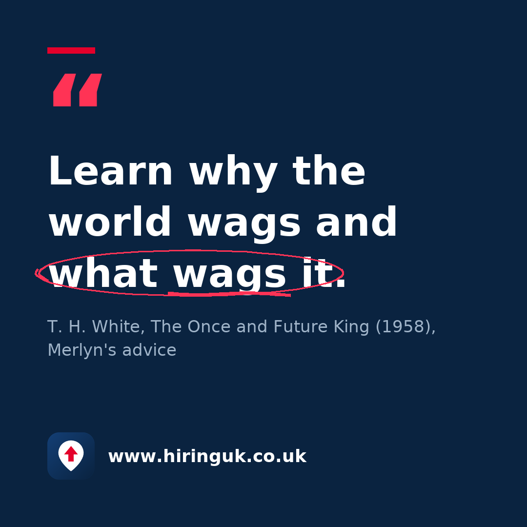 Quote card: Learn why the world wags and what wags it.