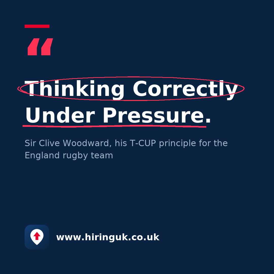 Quote card: Thinking Correctly Under Pressure.