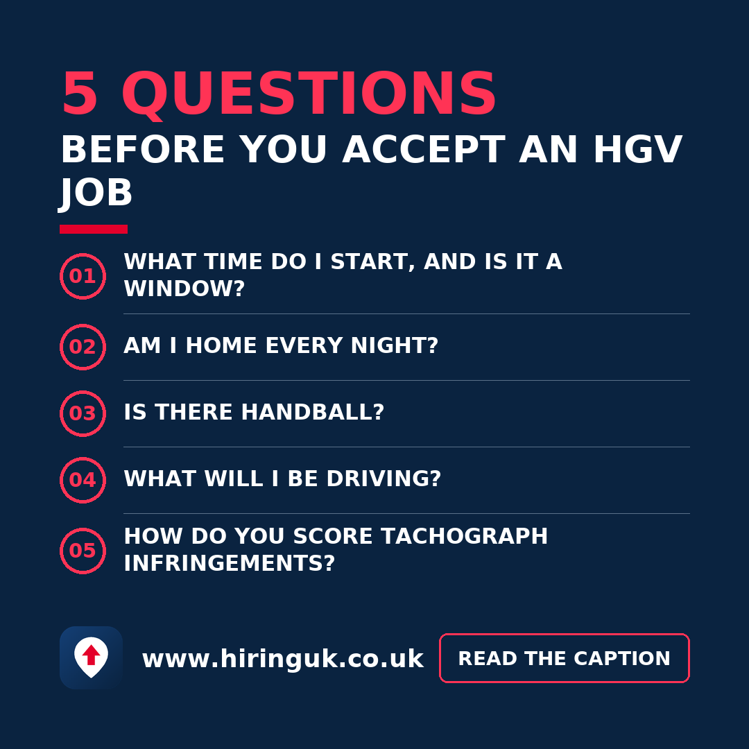 5 questions before you accept an HGV job